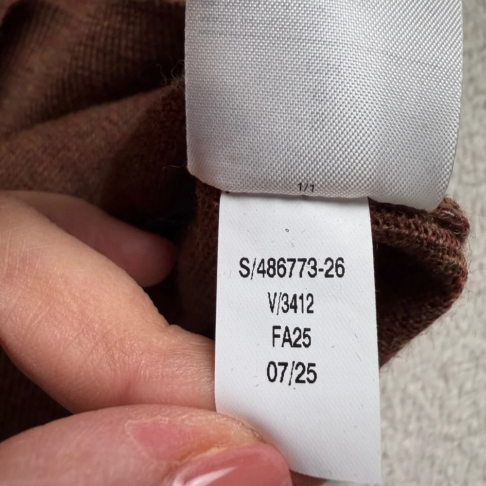 Banana Republic Merino Wool Crewneck Sweater Rust Brown S Quiet Luxury Earthy